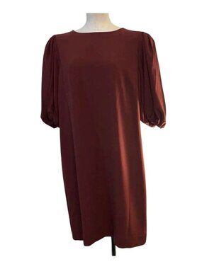 NWT Women's 12 Preston & York Leilani Balloon Sleeve Dress Raisin MSRP $119